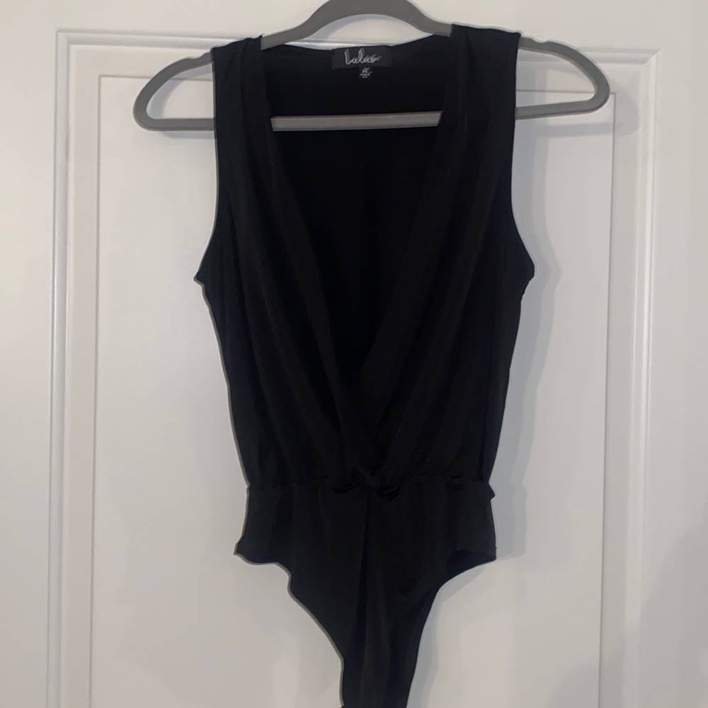 Lulu’s Deep-V Silky Bodysuit